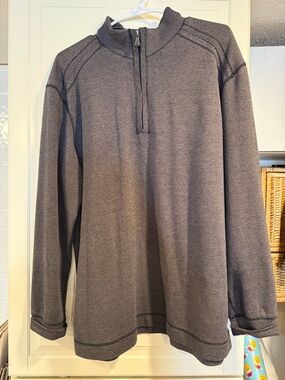 Method Men's Half-Zip Thermal Pullover - Dark Heather Gray size large 3:30